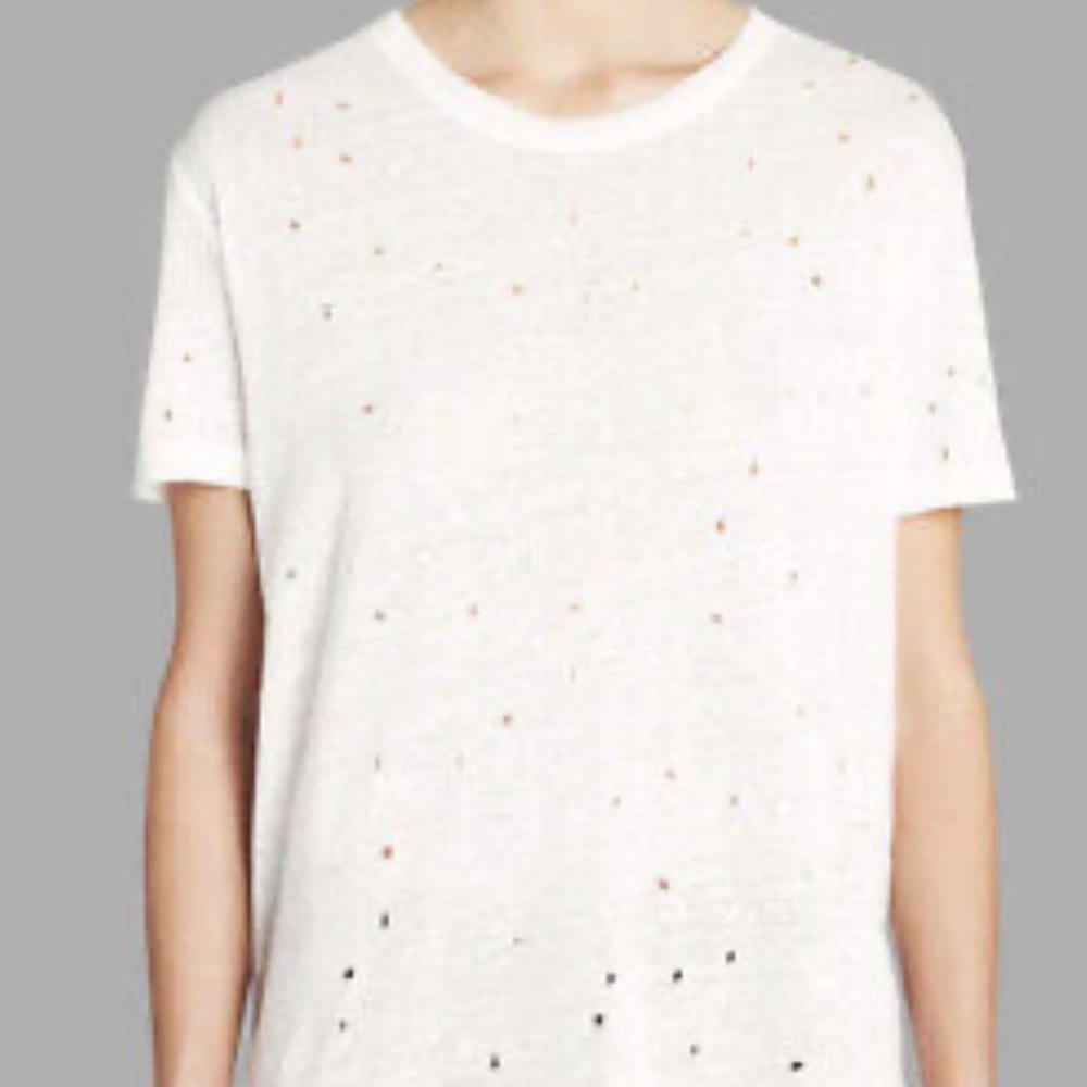 IRO Clay distressed white linen tee. Size L. Very good condition - Picture 2 of 11